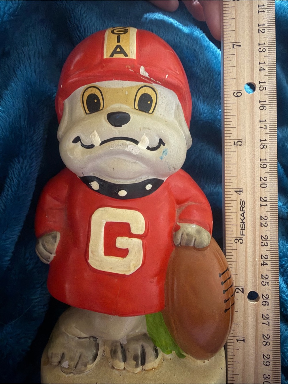 Vintage Georgia Bulldog Coin Bank No Stopper on Bottom